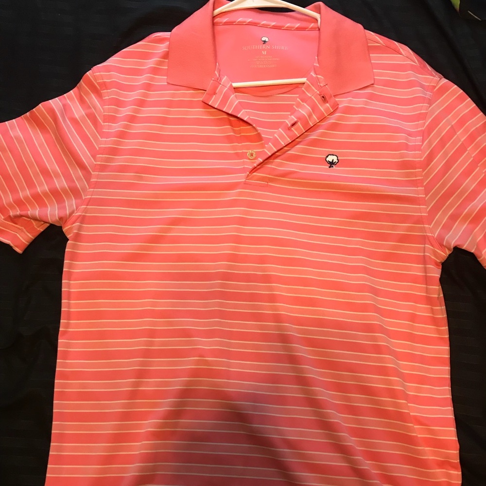Pink striped Southern Shirt Polo